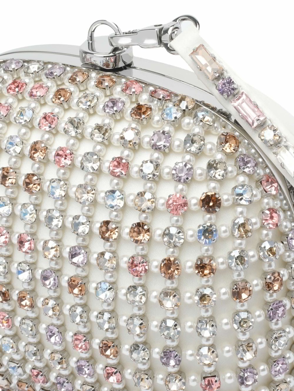 Self-Portrait Clutch verfraaid met kristallen Grijs