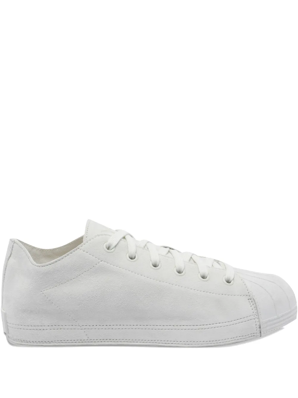 Y-3 suede leather lace-up sneakers White