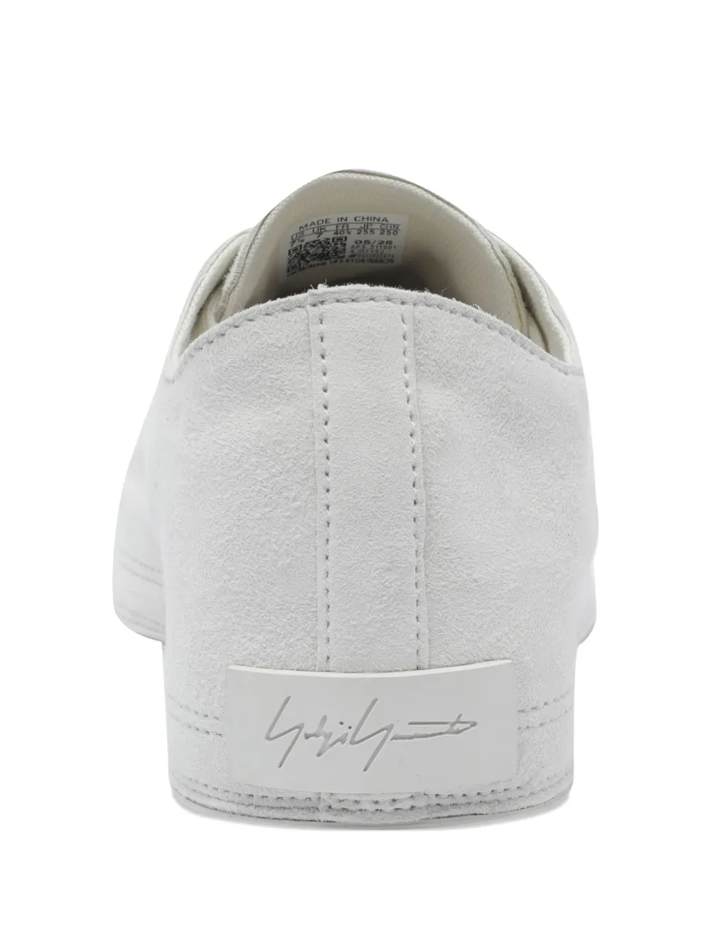 Y-3 suede leather lace-up sneakers White
