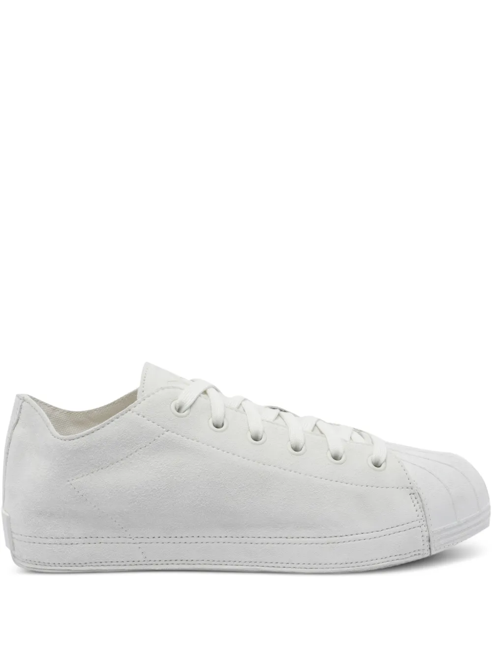 Y-3 suede leather lace-up sneakers White