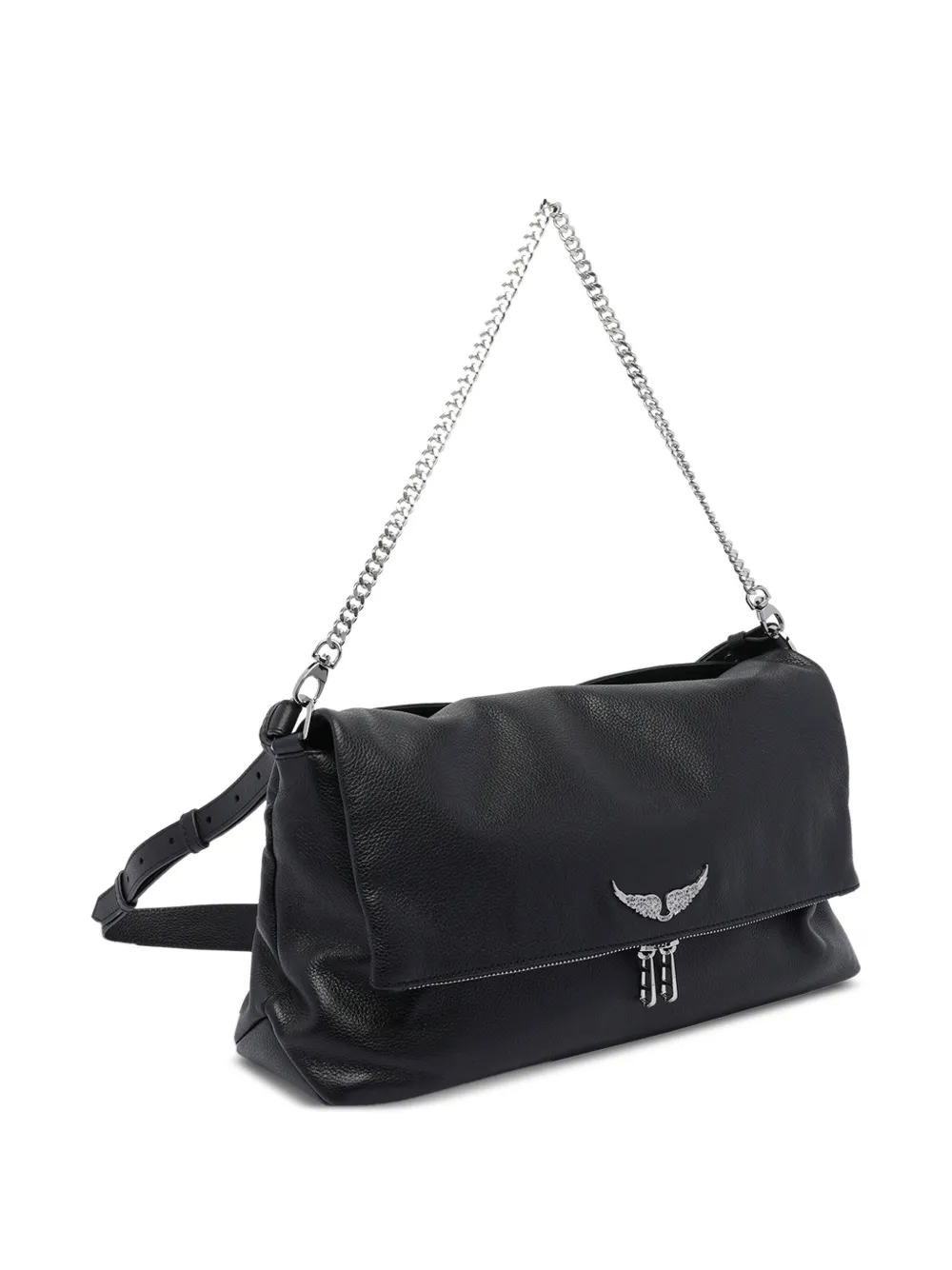 Zadig&Voltaire chain-strap leather shoulder bag Zwart