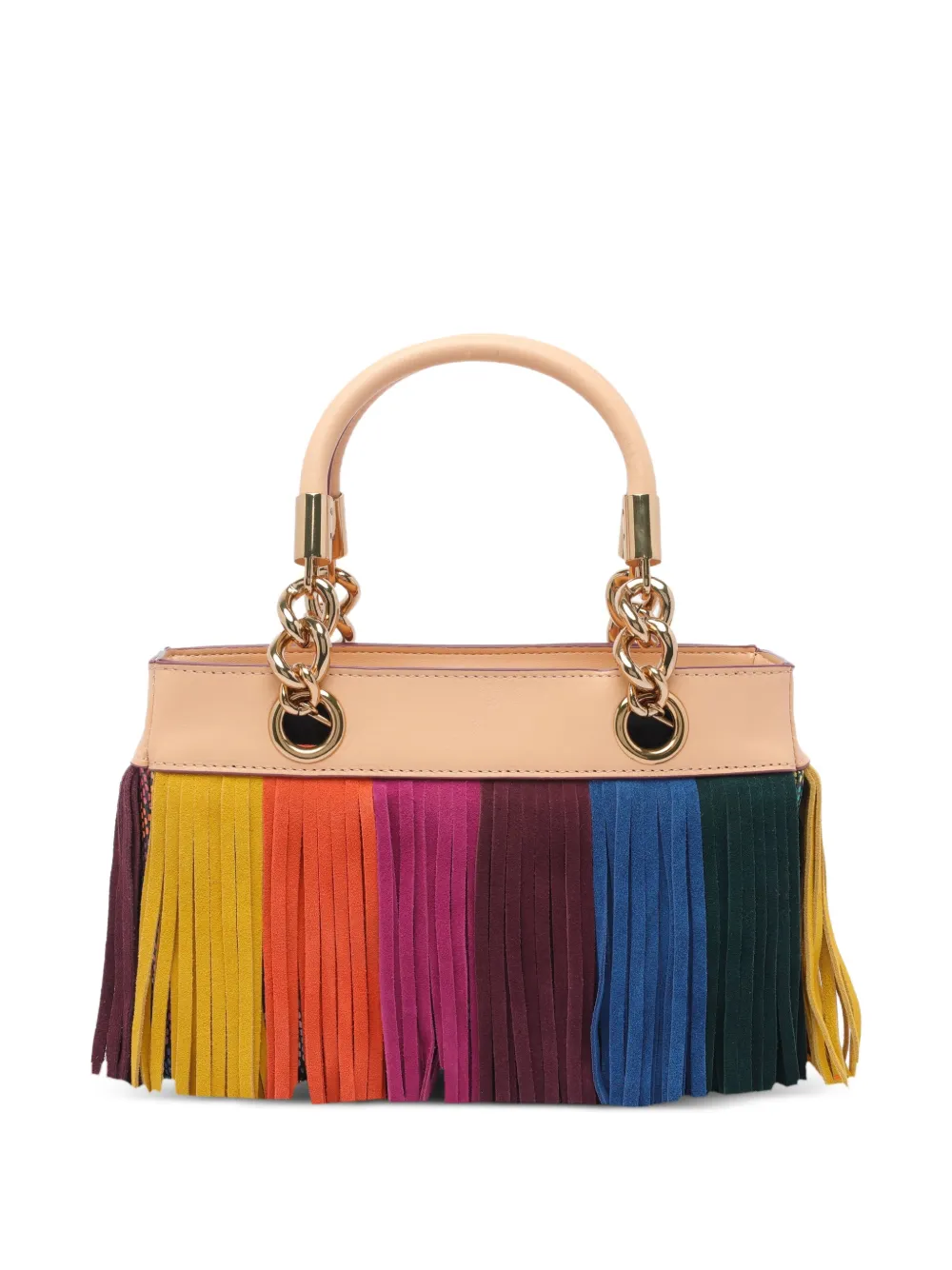 Kurt Geiger London Square Kensington Fringe tote bag - Beige