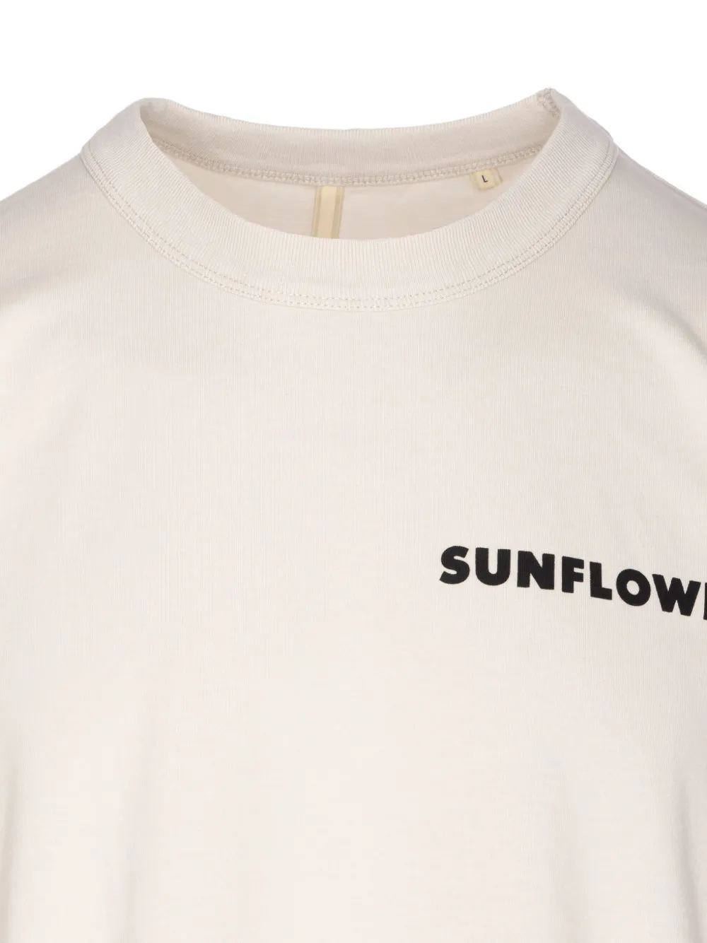 Sunflower T-shirt met ronde hals en logoprint Wit