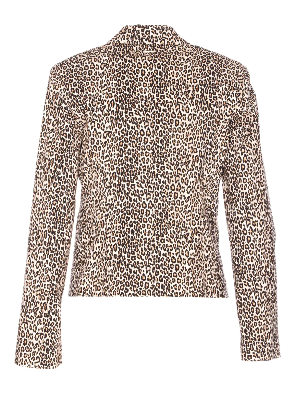 Liu •jo Leopard-print Button-fastening Blazer In Brown