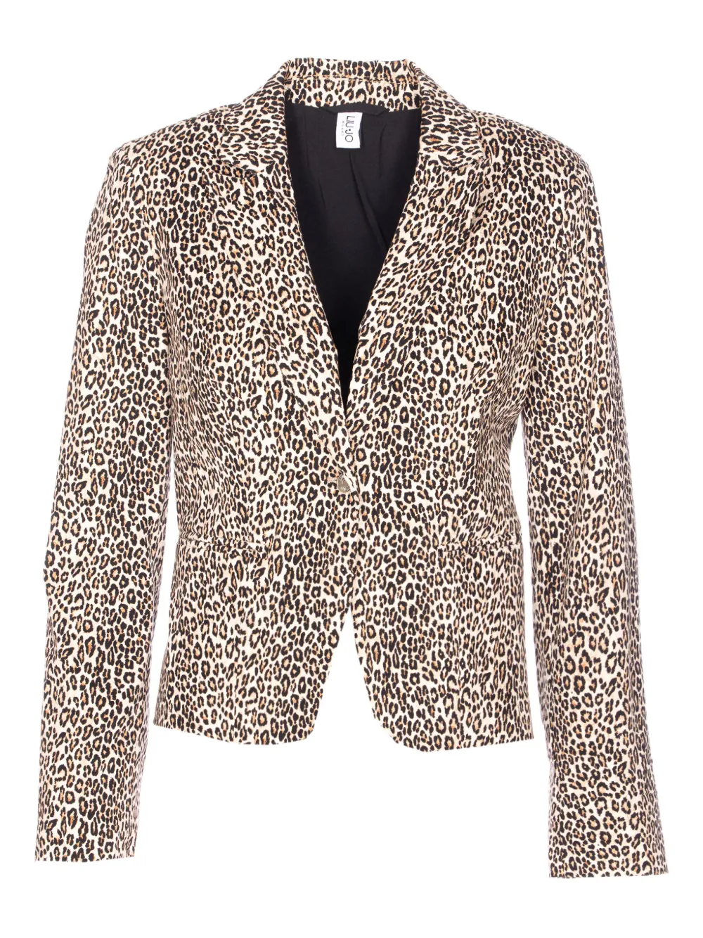 Liu •jo Leopard-print Button-fastening Blazer In Brown