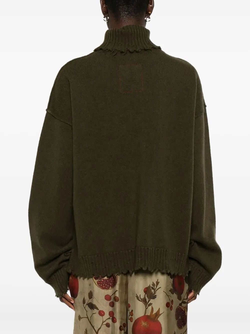 Uma Wang Coltrui met franje Groen