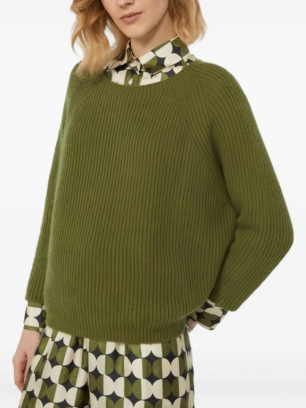 Weekend Max Mara ribbed sweater Groen