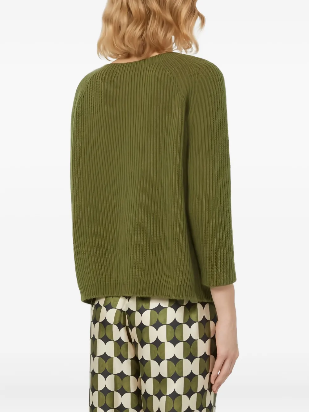 Weekend Max Mara Geribbelde sweater Groen