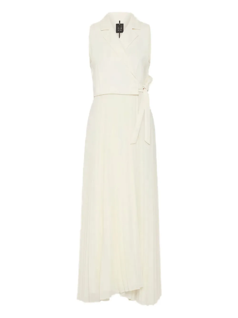 Marella Statua pleated maxi dress Wit