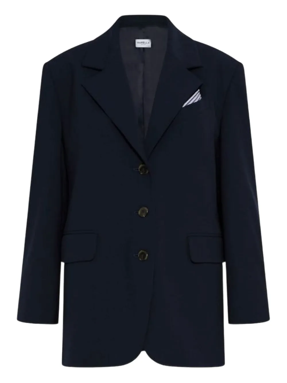Marella Alda single-breasted pocket blazer Blauw