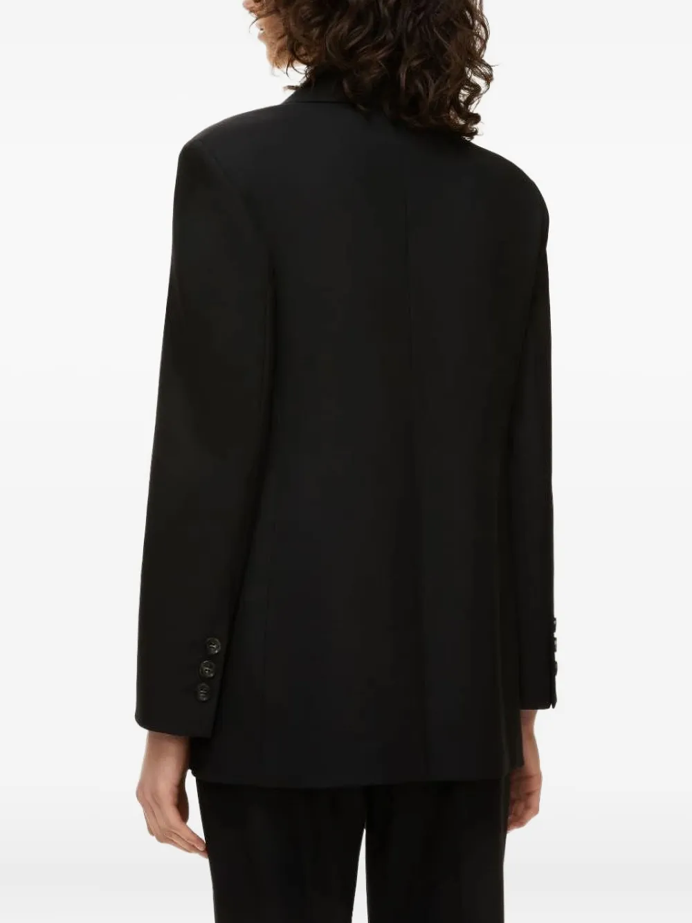 Iblues Notched-lapel Double-breasted Blazer In Black