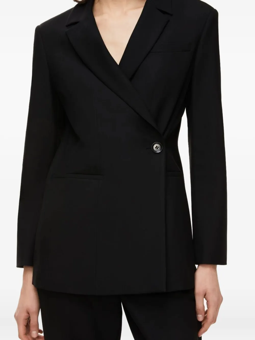 Iblues Notched-lapel Double-breasted Blazer In Black