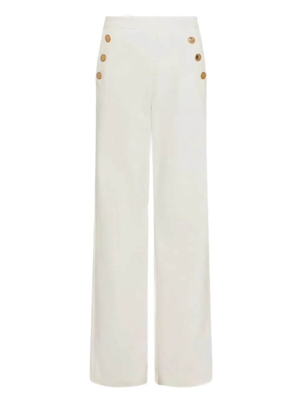Marella button-up high-waisted trousers Wit