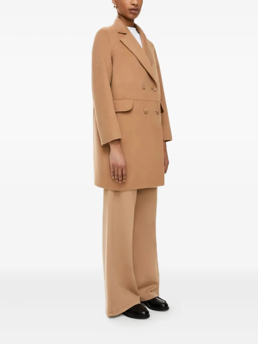 Iblues Idrante Double-breasted Coat In Brown
