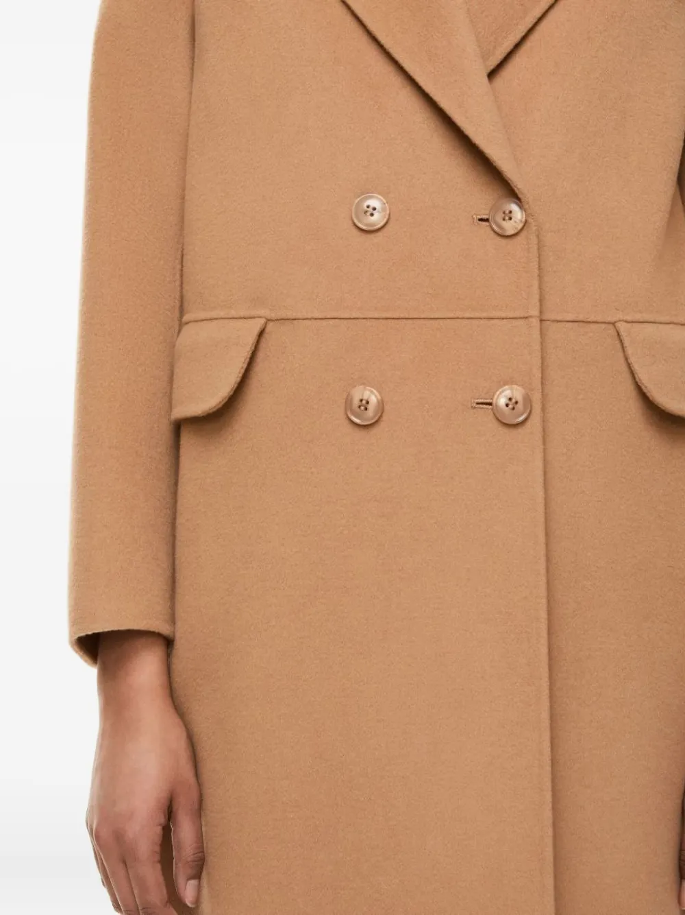 Iblues Idrante Double-breasted Coat In Brown