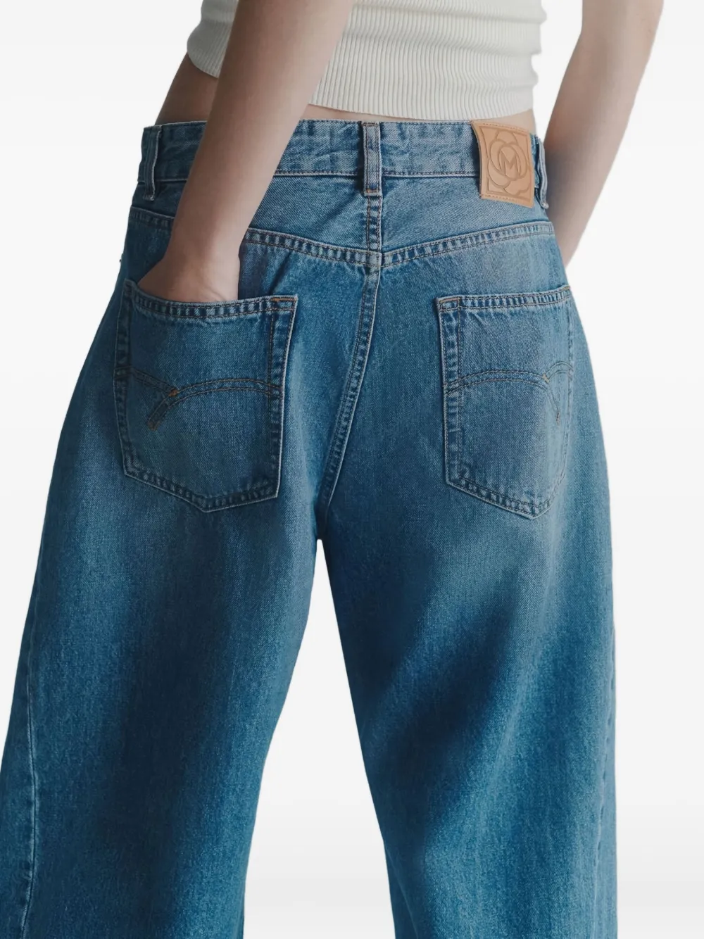 Marella Jeans met wijde pijpen Blauw
