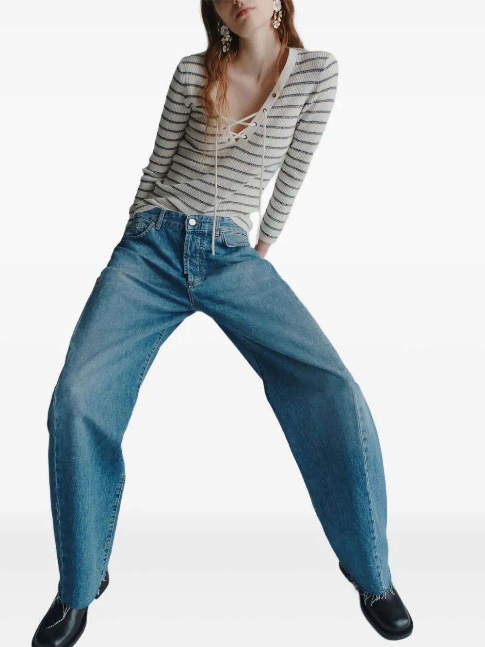 Marella Jeans met wijde pijpen - Blauw
