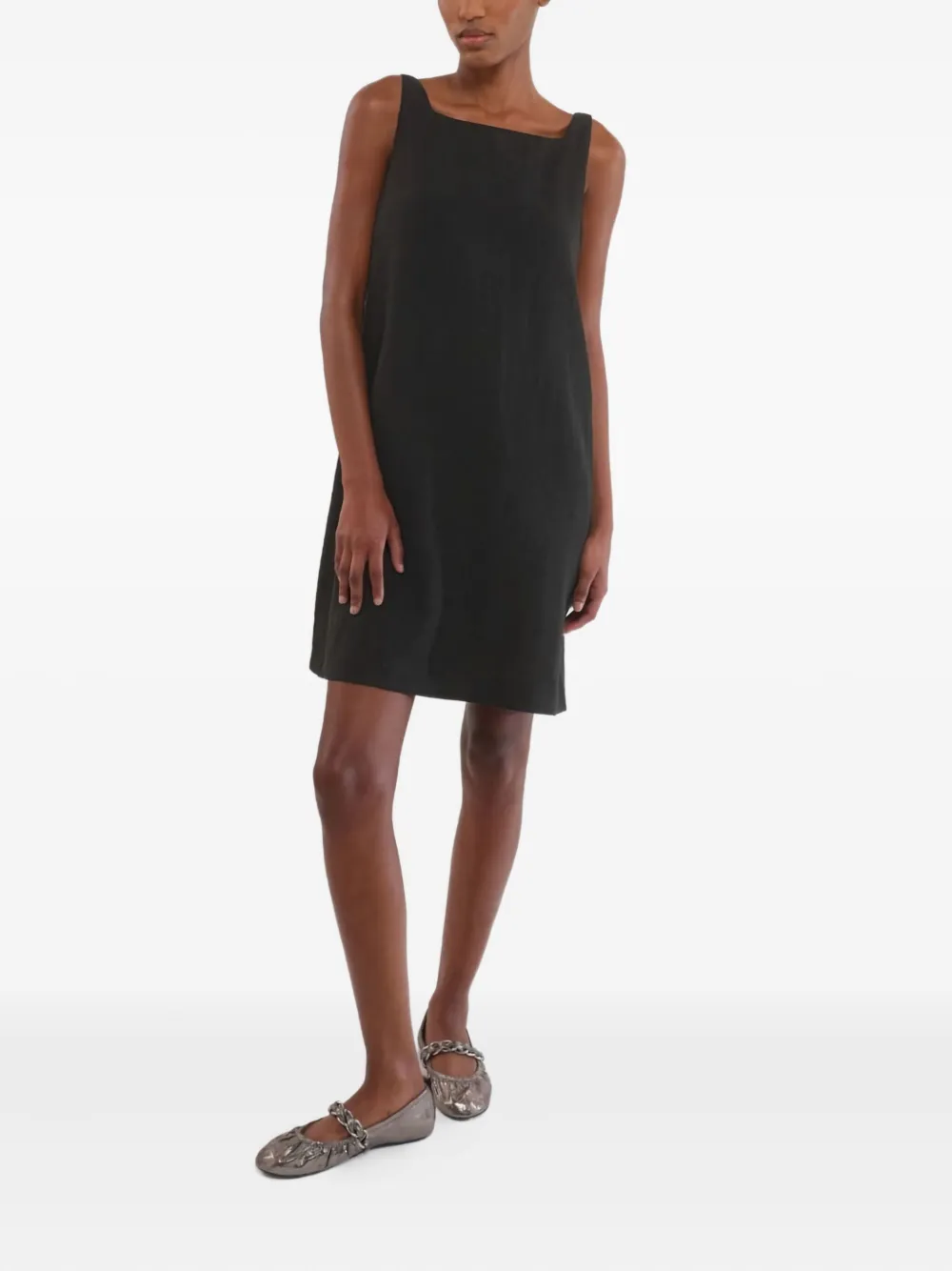 Marella Uvetta square-neck open-back midi dress - Zwart