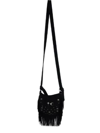 THUG CLUB Castle Cowboy Fringed Messenger Bag | Black | FARFETCH