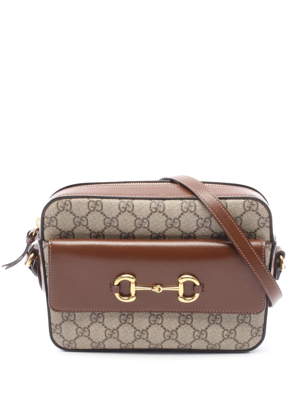 Gucci Pre-Owned 2016-2025 Small GG Supreme Horsebit 1955 crossbody bag | Brown | Image 1