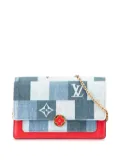 Louis Vuitton Pre-Owned 2020 Monogram Denim Patchwork Fiore Chain Wallet crossbody bag - Blue