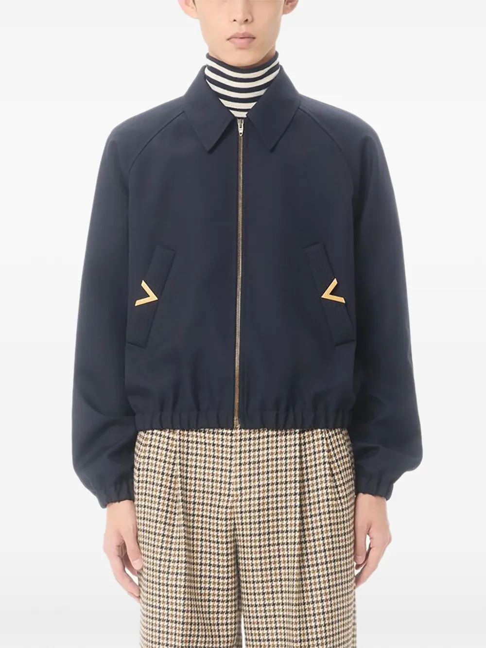 Valentino Garavani VGold bomberjack met zak Blauw