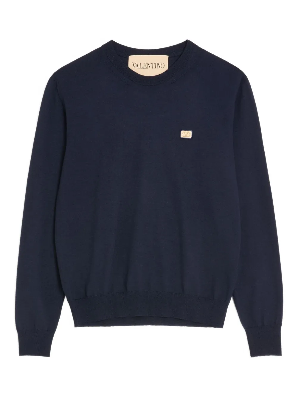 Valentino+Garavani+pull+à+patch+VLogo+-+Bleu