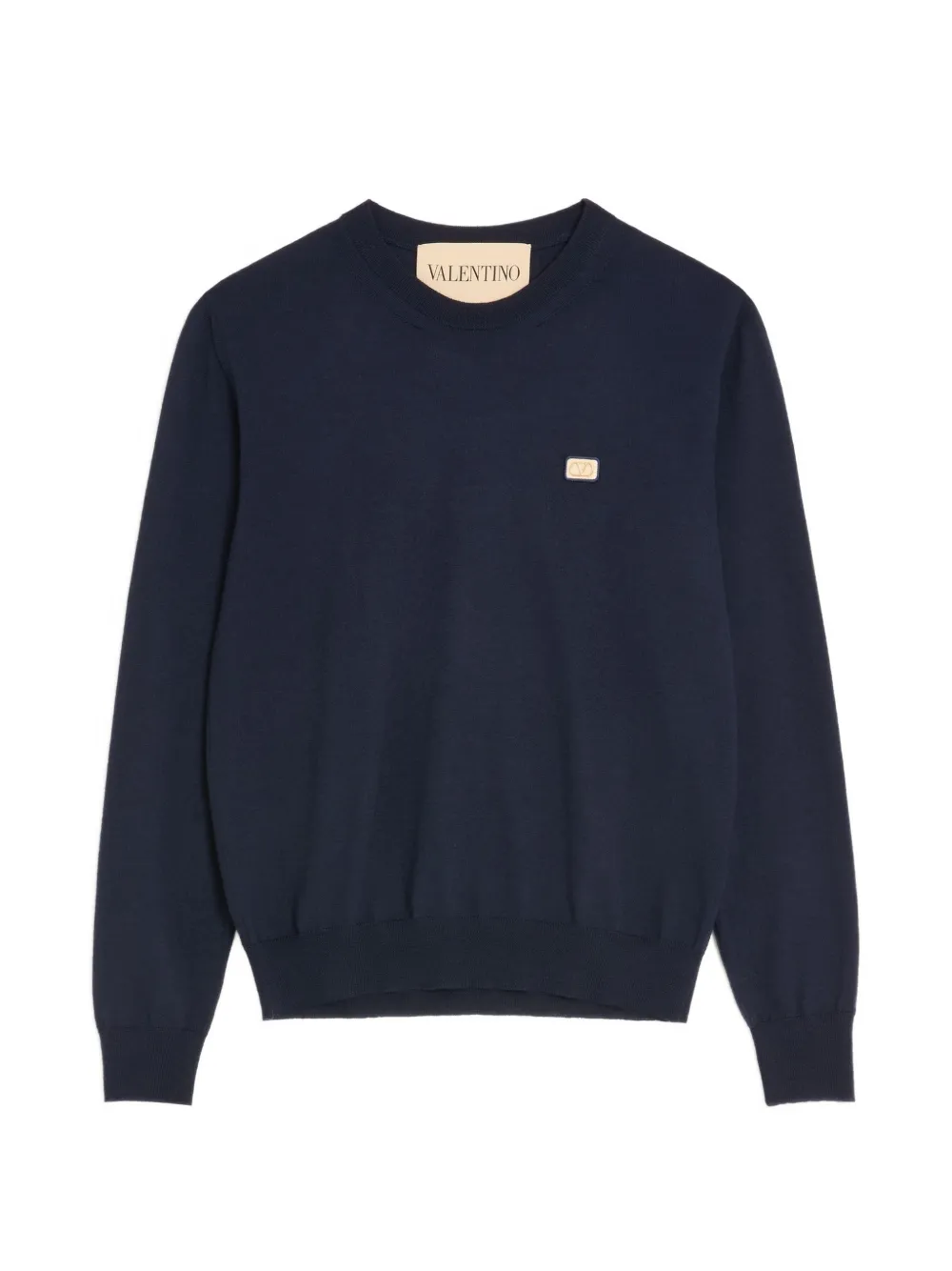 Valentino Garavani VLogo-patch wool sweater - Blue