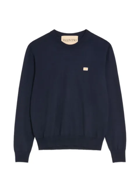 Valentino Garavani sweater i uld med VLogo-mærke