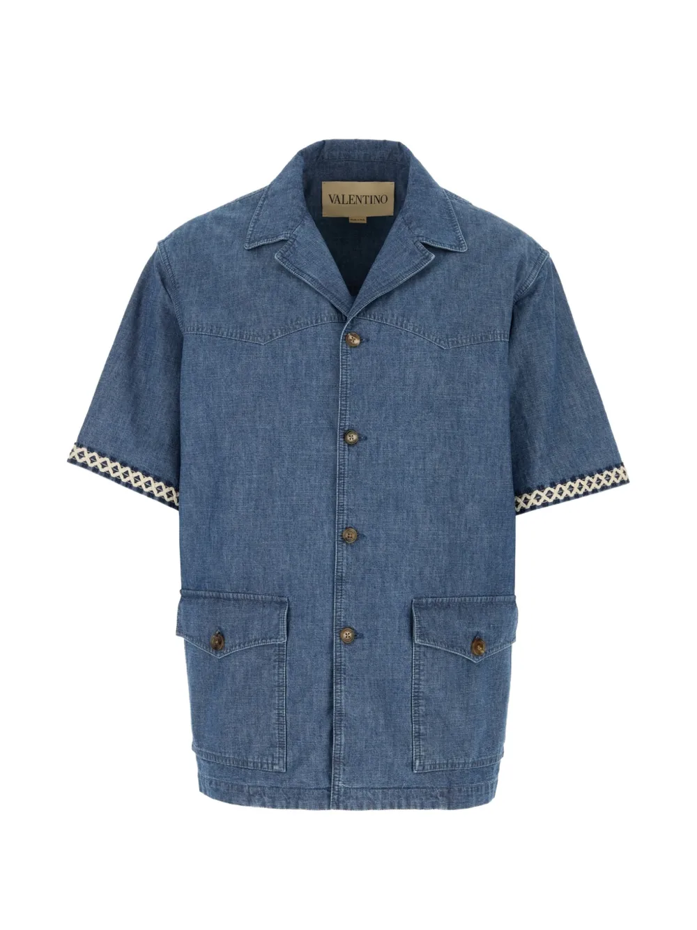 Valentino Garavani Bowlinghemd aus Denim - Blau