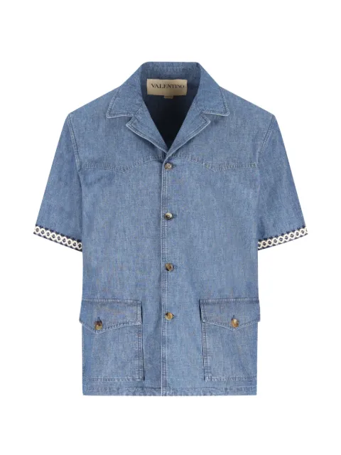 Valentino Garavani denim bowling shirt