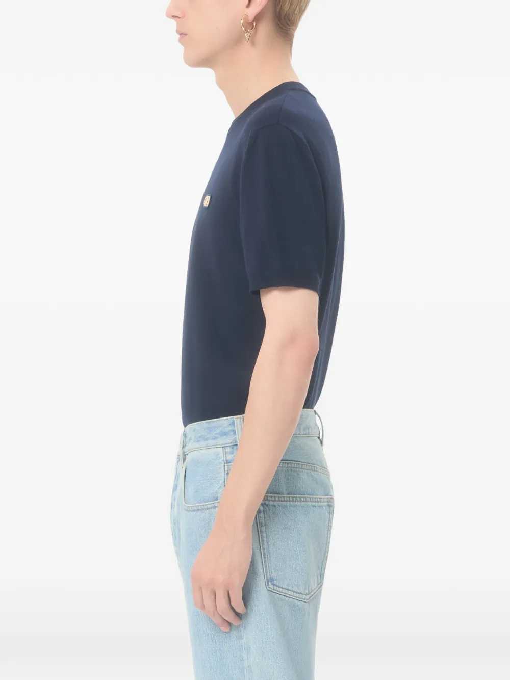 발렌티노가라바니 브이로고 패치 울 티셔츠 VKCE60BCJ
