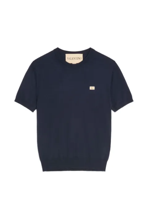 Valentino Garavani wool T-shirt with VLogo patch