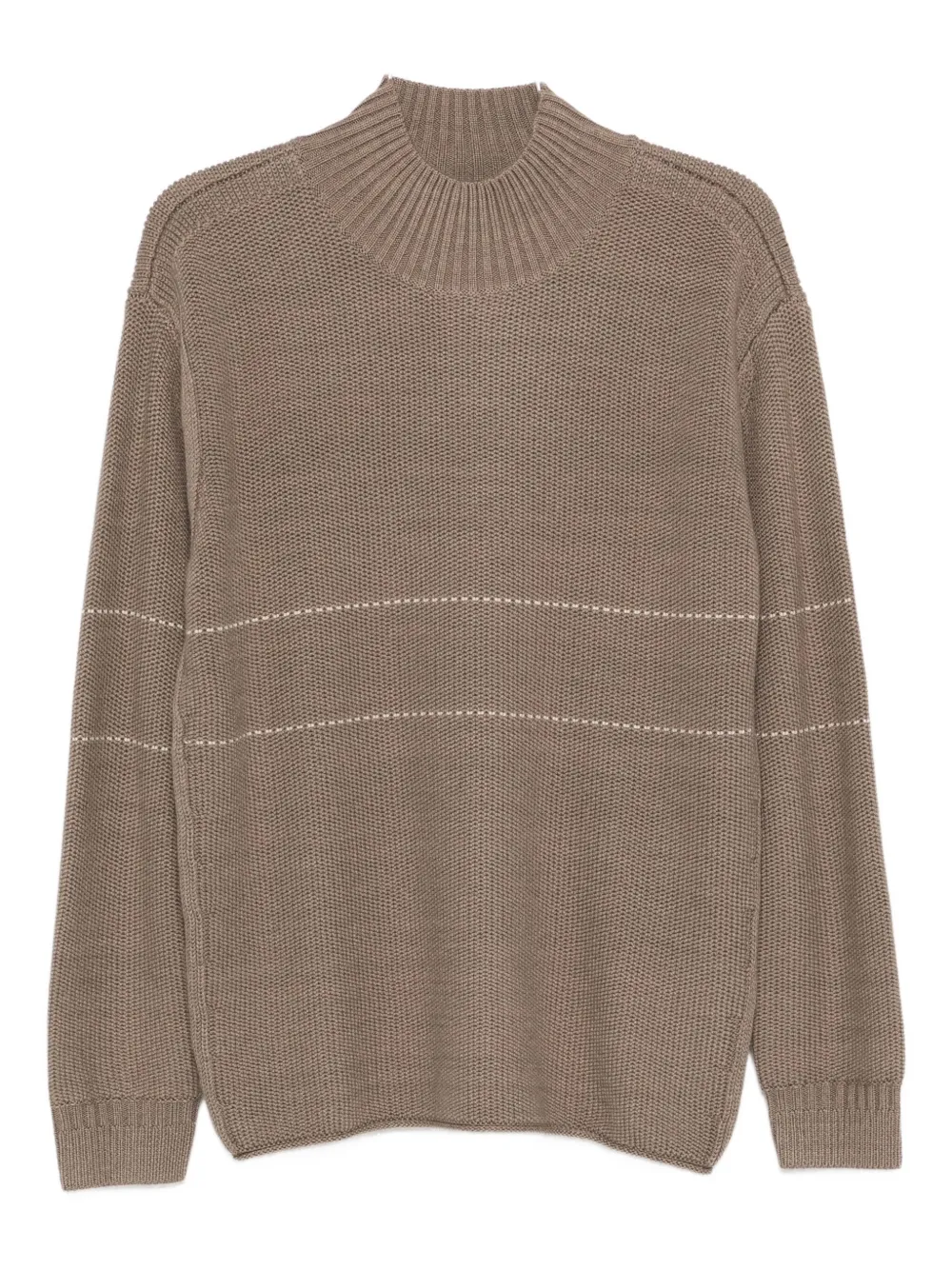 Emporio Armani high-neck striped sweater Bruin