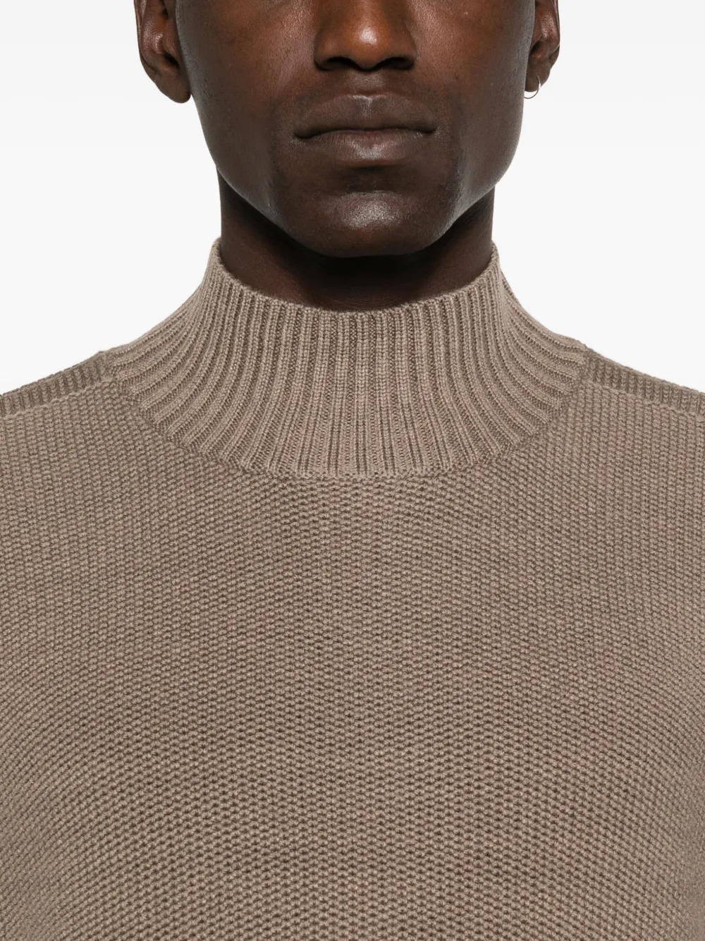 Emporio Armani high-neck striped sweater Bruin