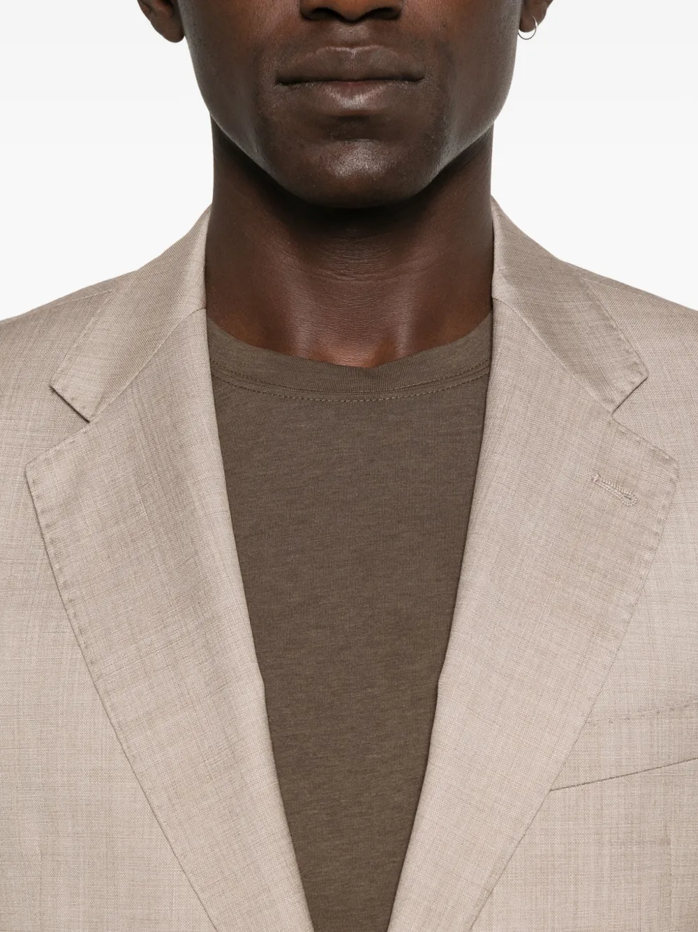 Emporio Armani notched-lapel single-breasted suit Bruin