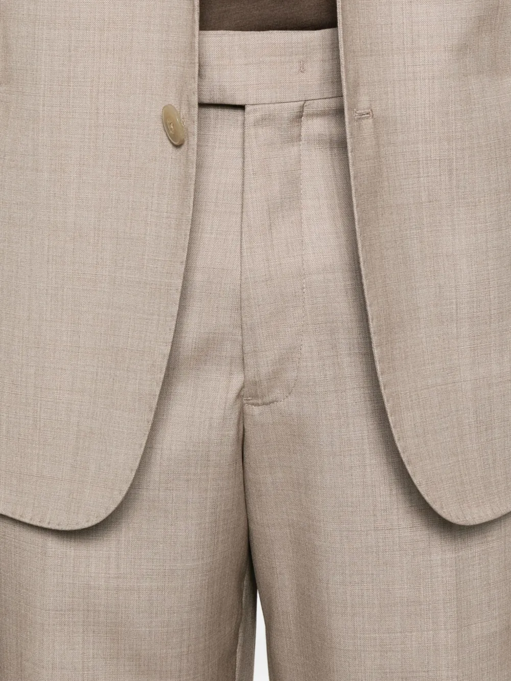 Emporio Armani notched-lapel single-breasted suit Bruin