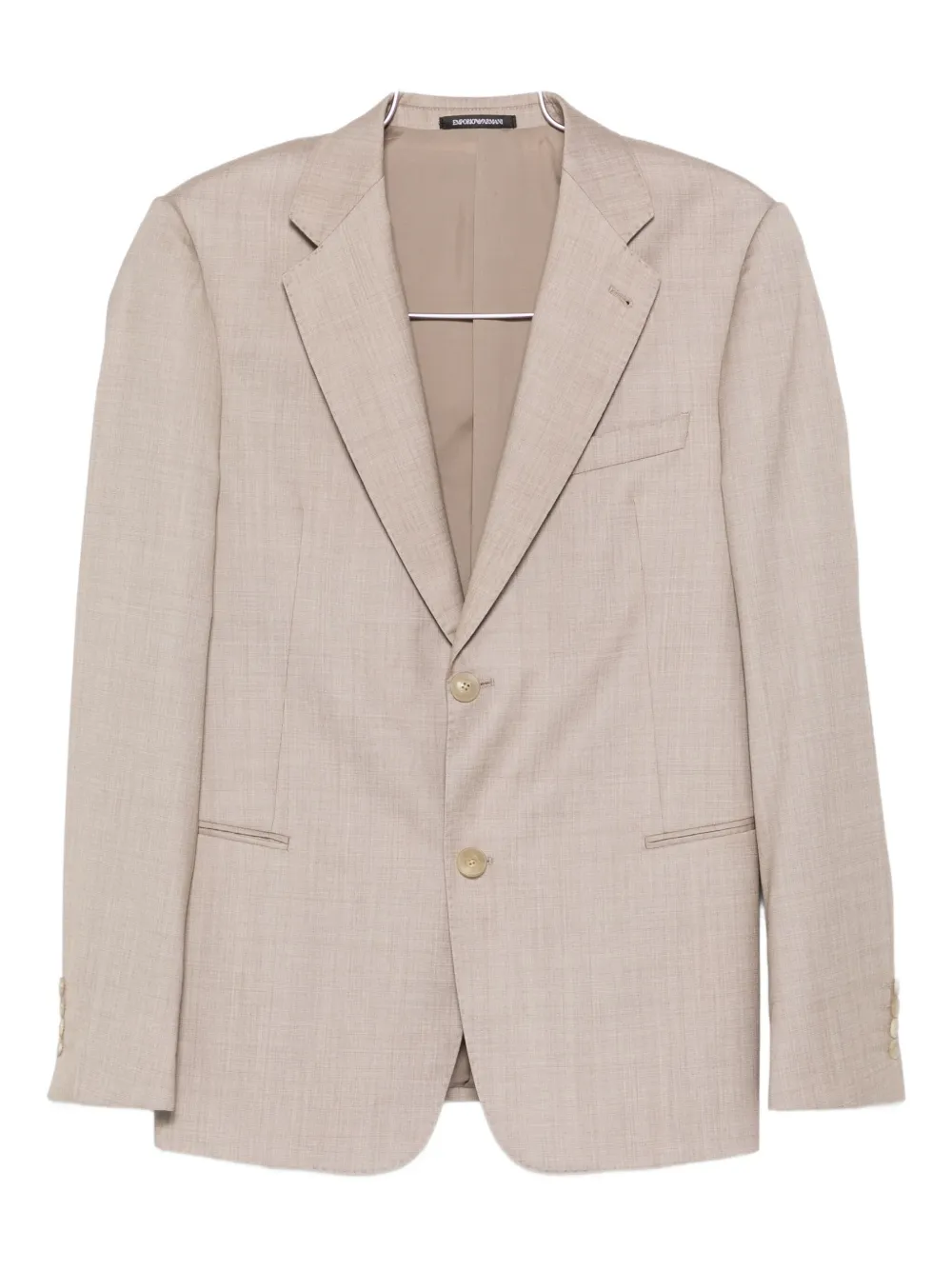 Emporio Armani notched-lapel single-breasted suit Bruin