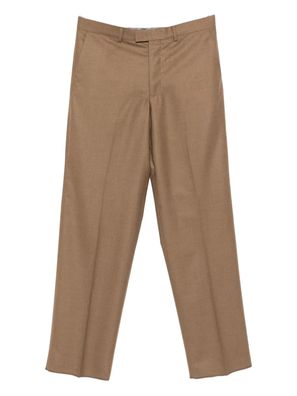 Emporio Armani pressed-crease front-fastening trousers Bruin