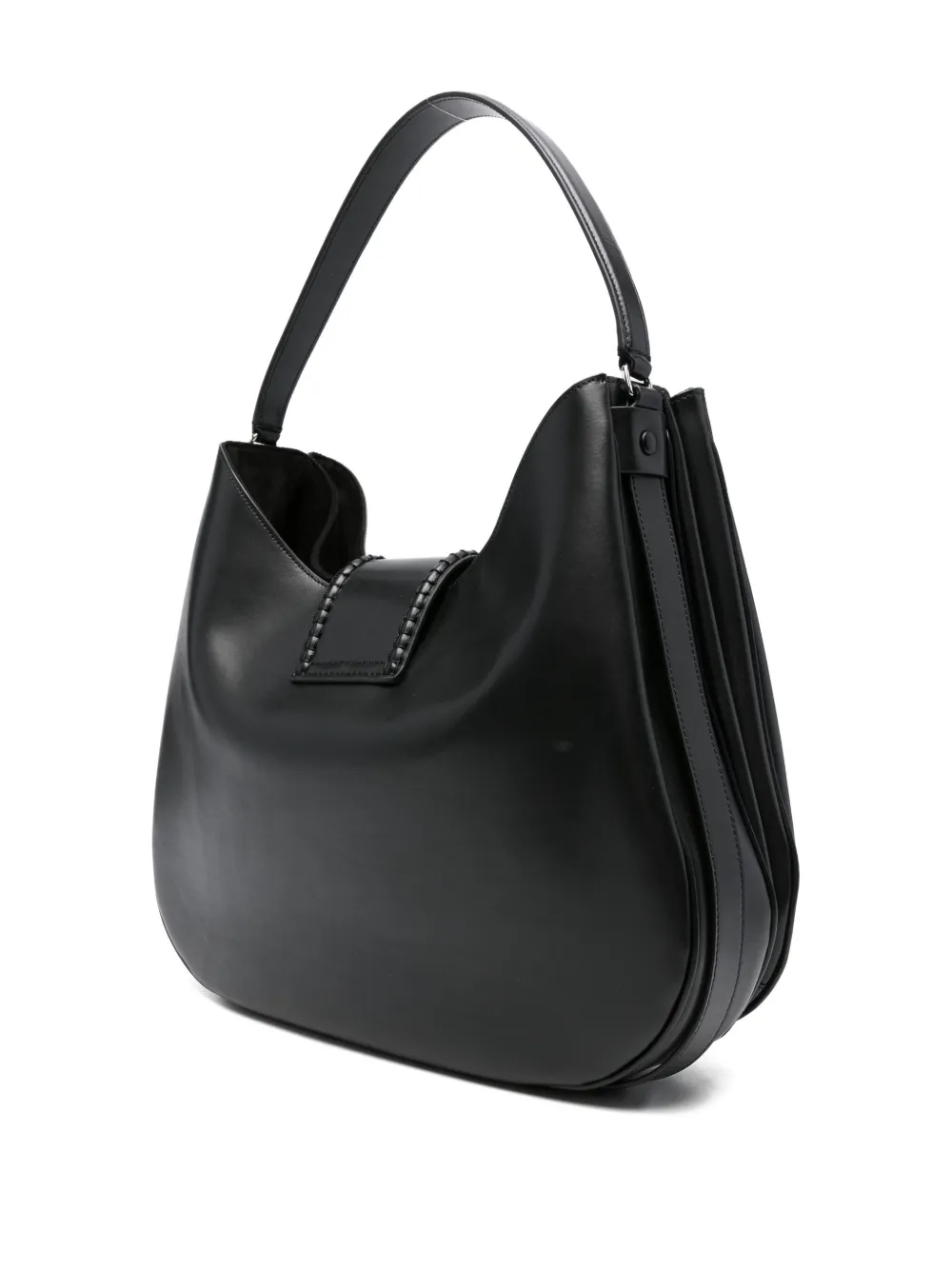 Emporio Armani Leren schoudertas Zwart