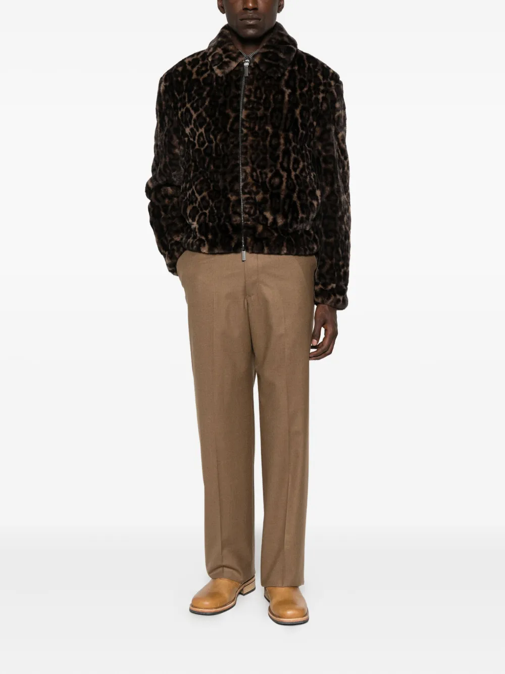 Emporio Armani leopard-print jacket Bruin