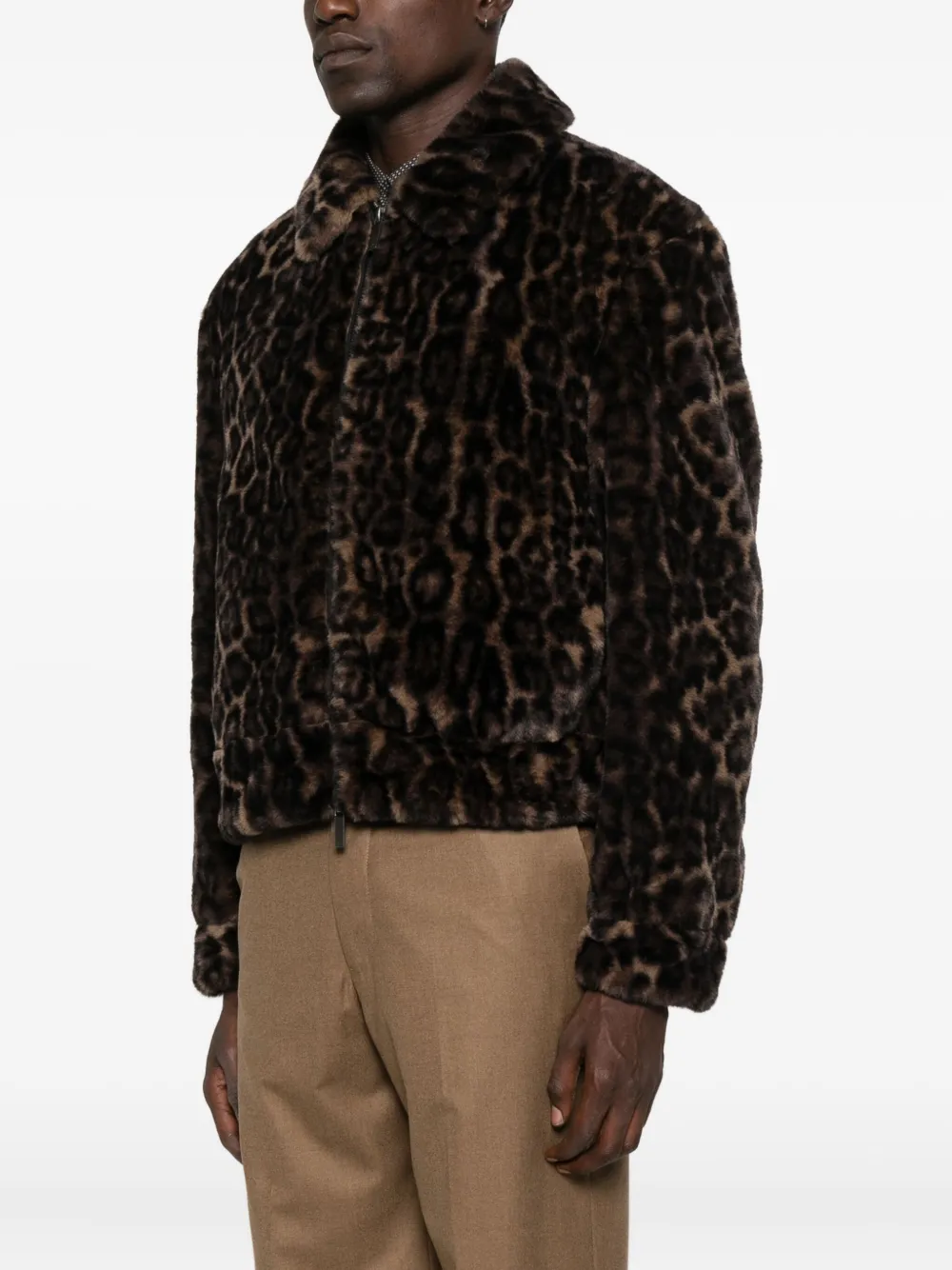 Emporio Armani leopard-print jacket Bruin