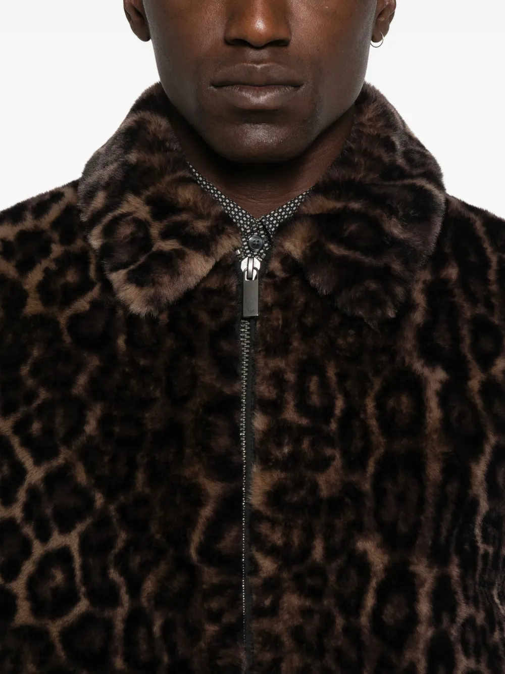 Emporio Armani leopard-print jacket Bruin