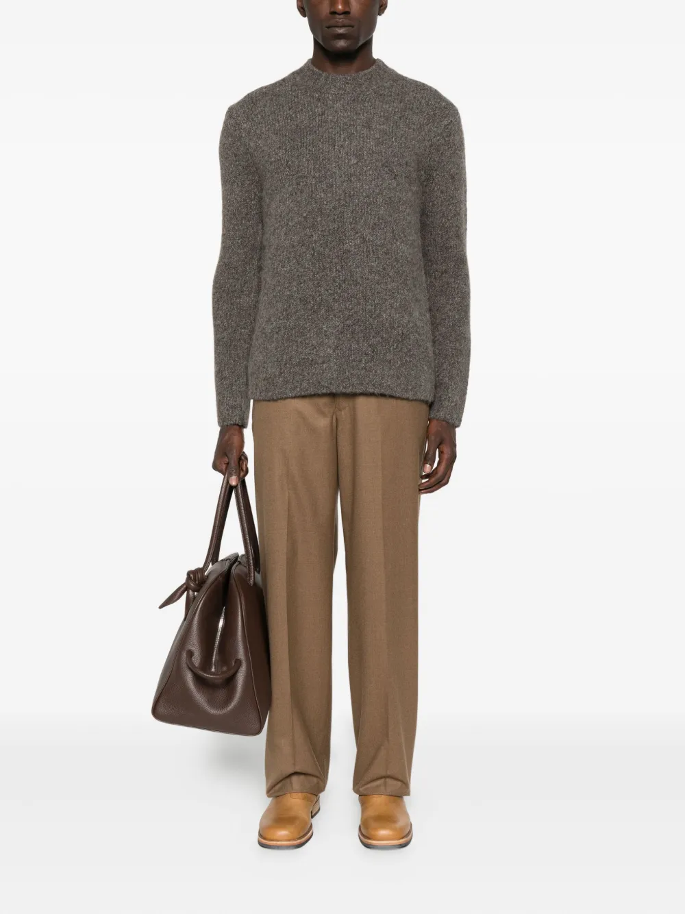 Emporio Armani wool crew-neck sweater - Bruin