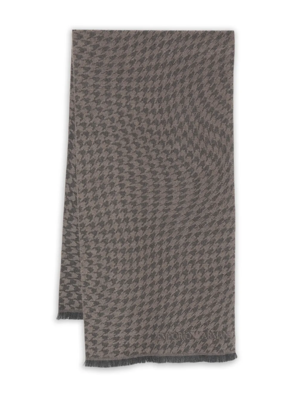 Emporio Armani houndstooth wool scarf | Neutrals | Image 1