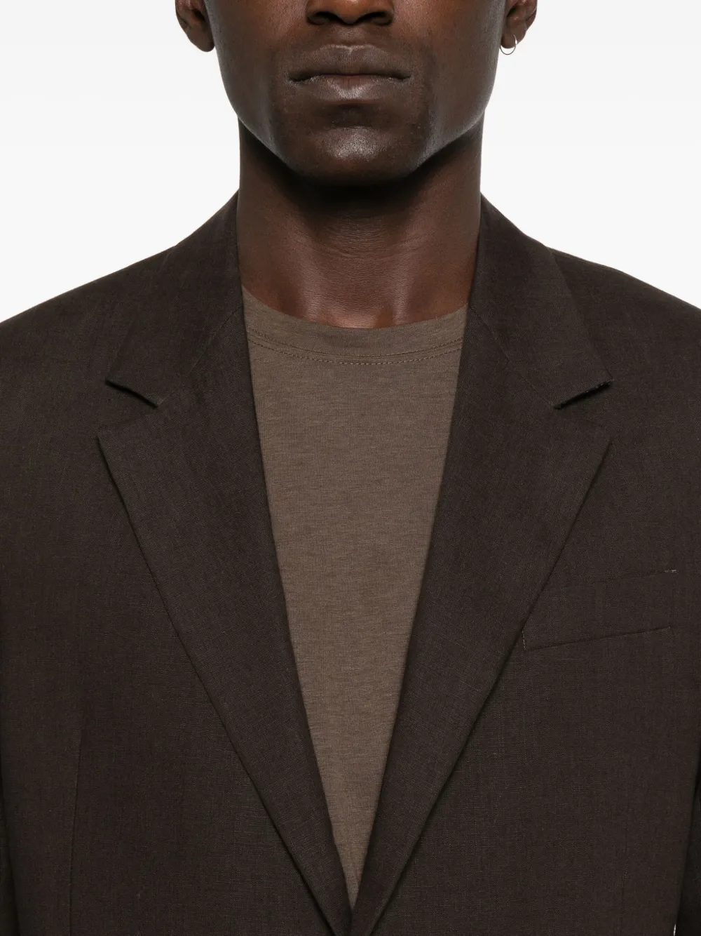 Emporio Armani single-breasted blazer Bruin