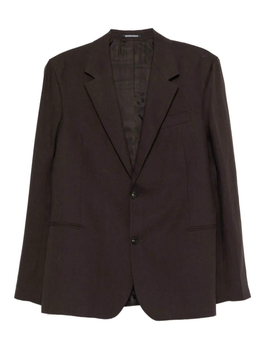 Emporio Armani single-breasted blazer | Brown | Image 1