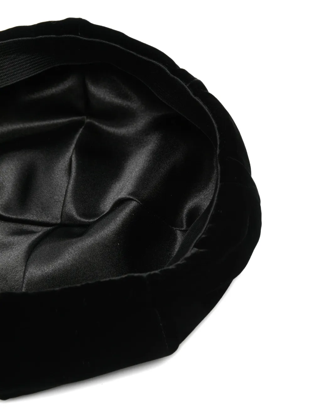 Emporio Armani Fluwelen baret Zwart