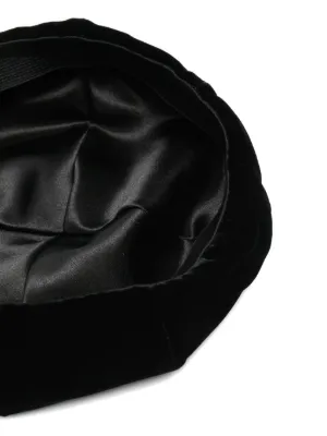 Emporio Armani ベルベット ベレー帽 | ブラック | FARFETCH JP