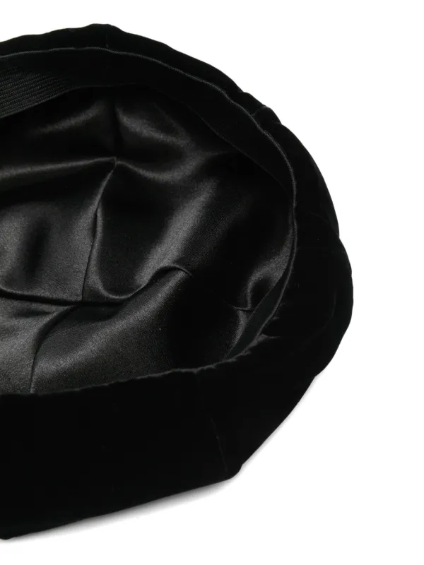 Emporio Armani ベルベット ベレー帽 | ブラック | FARFETCH JP